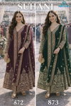 Suhani By Mrudangi Real Chinon Embroidered Work Readymade Suits Wholesale In India